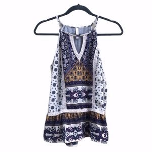 Xhilaration-Blouse w/patchwork design-EUC-Sz Med.